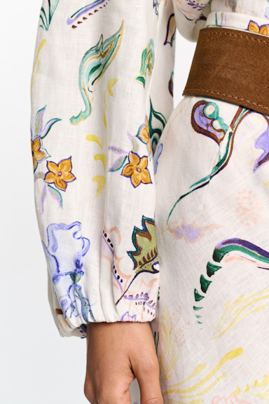 Dorothee Schumacher Bluse aus Leinen mit Signature-Print Fairy Flower Print