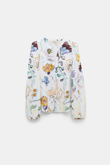 Dorothee Schumacher Bluse aus Leinen mit Signature-Print Fairy Flower Print