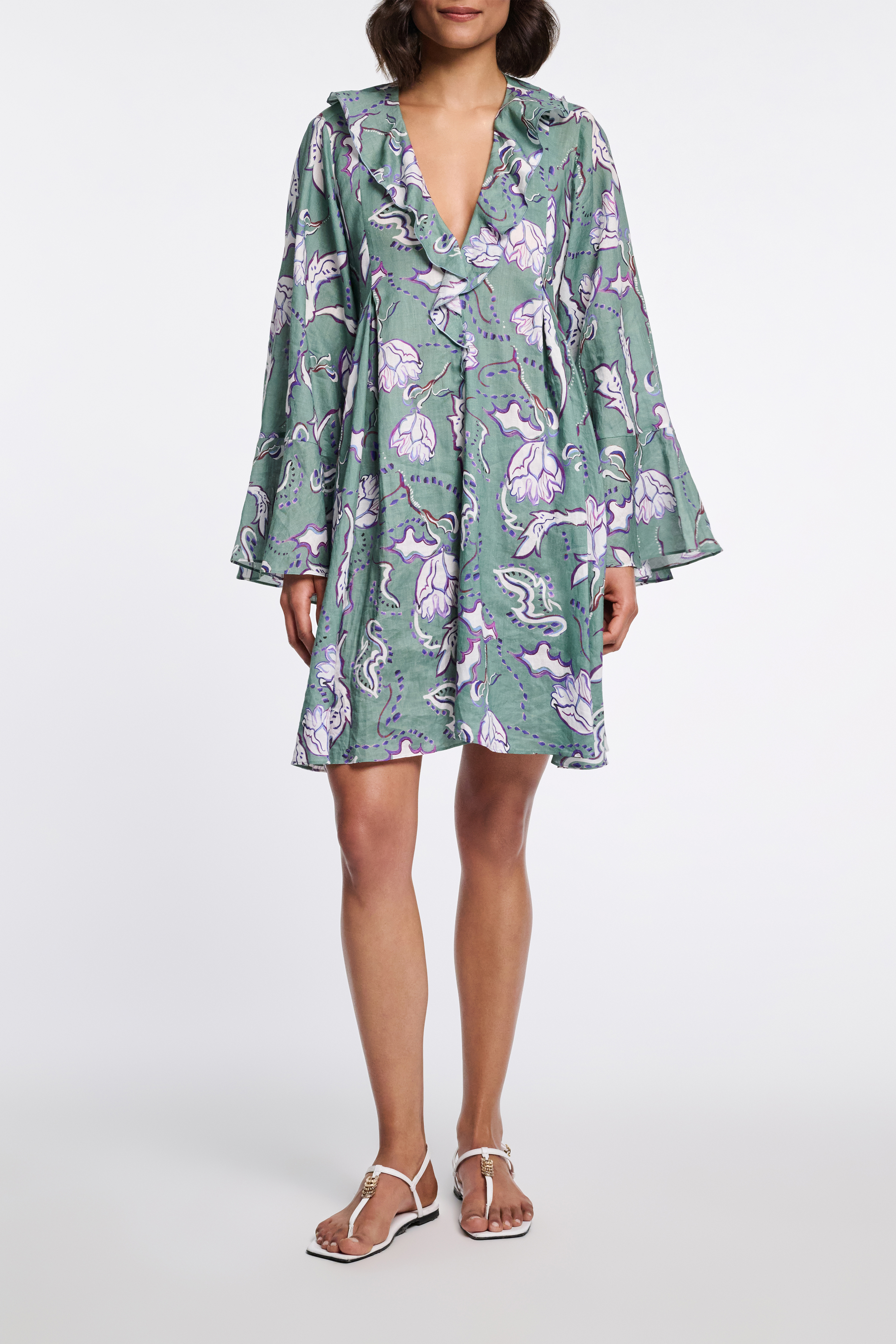 Dorothee Schumacher Crinkle printed ramie caftan