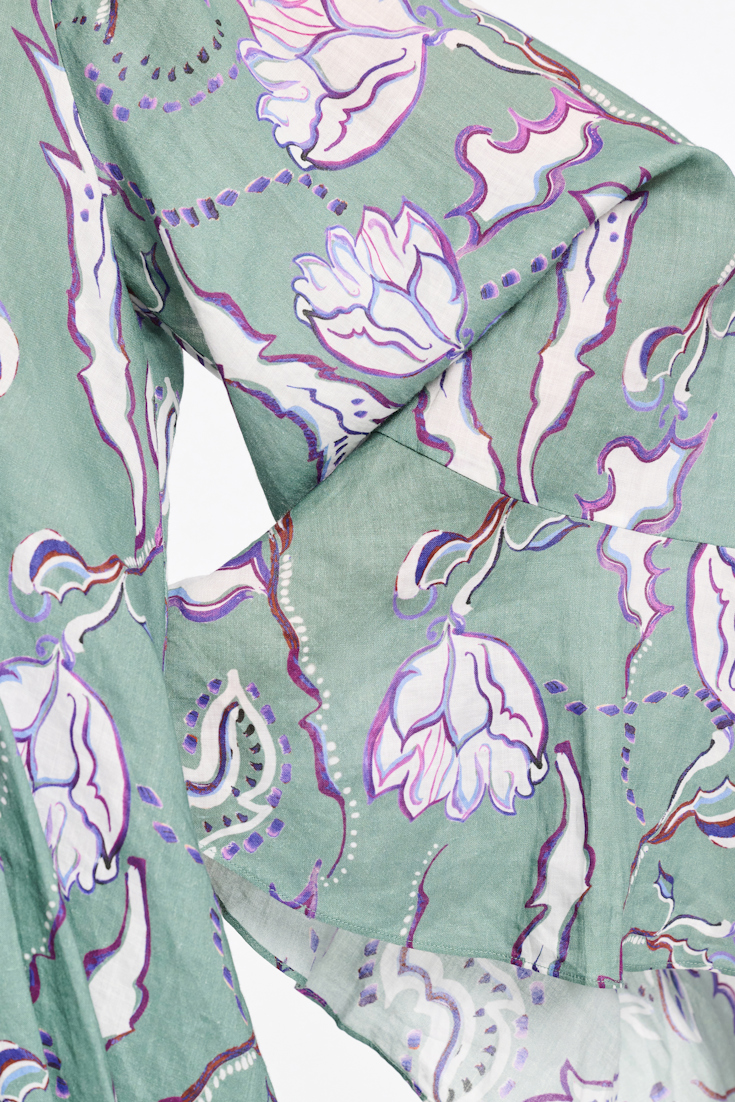 Dorothee Schumacher Kaftankleid aus Ramie mit Signature Print wicked flower allover