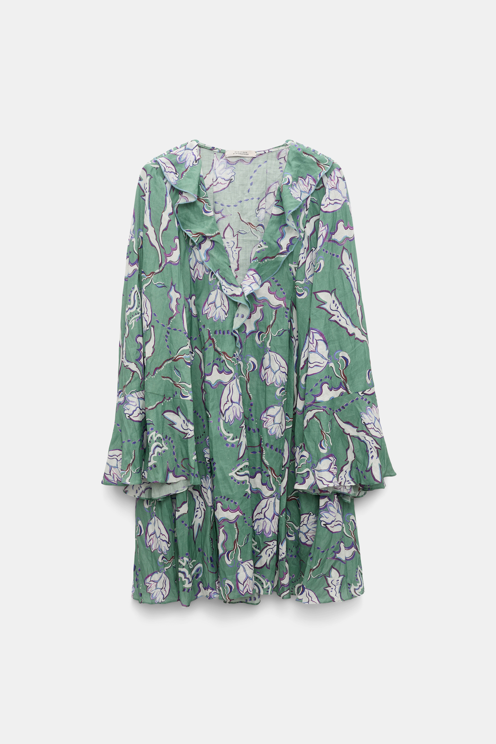 Dorothee Schumacher Kaftankleid aus Ramie mit Signature Print wicked flower allover