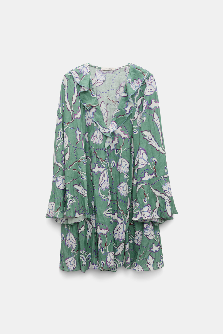 Dorothee Schumacher Kaftankleid aus Ramie mit Signature Print wicked flower allover