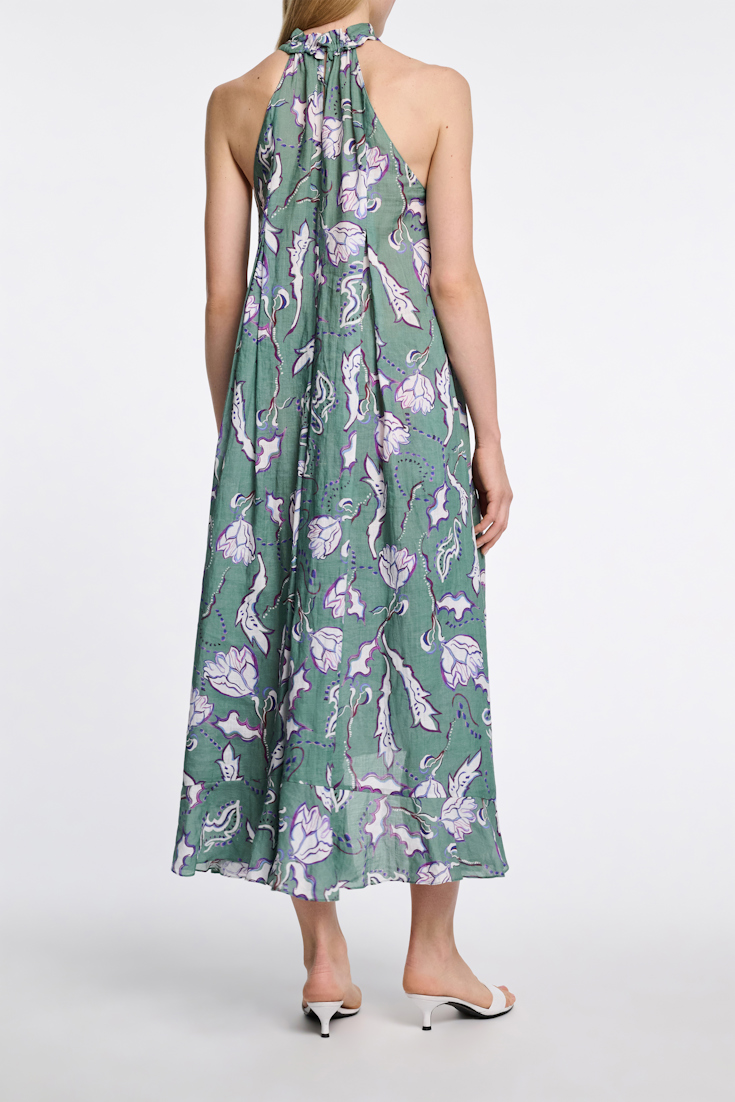 Dorothee Schumacher Crinkle printed ramie maxi dress wicked flower allover