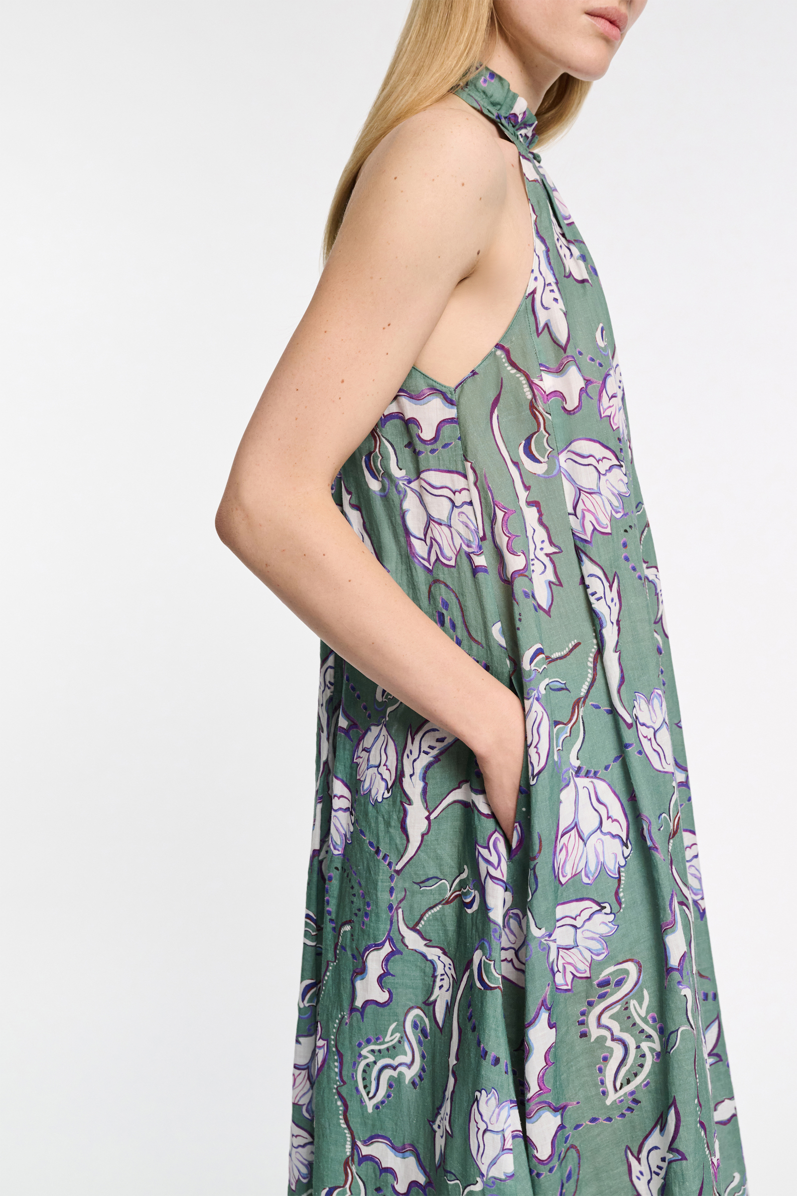 Dorothee Schumacher Crinkle printed ramie maxi dress wicked flower allover