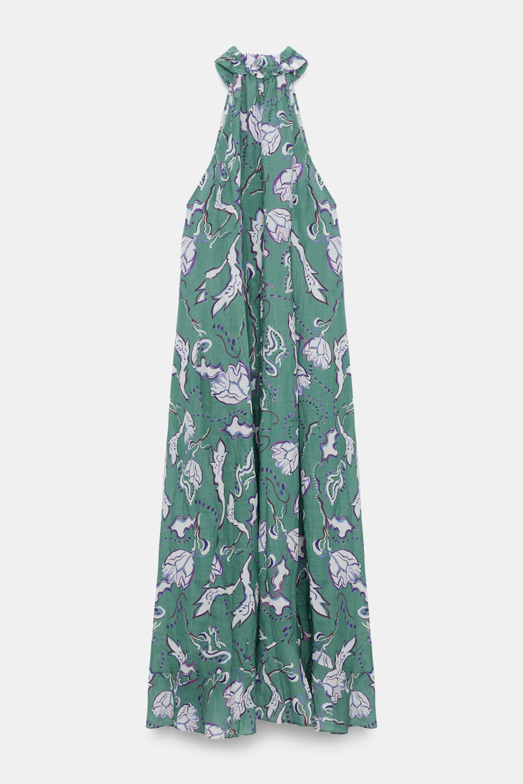 Dorothee Schumacher Crinkle printed ramie maxi dress wicked flower allover