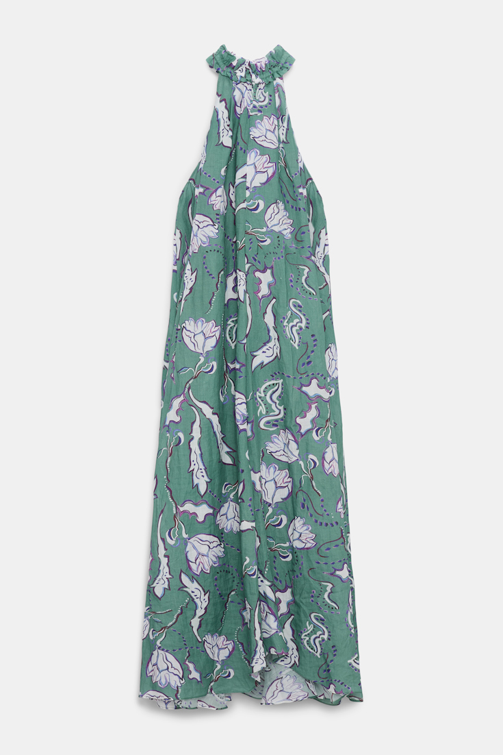 Dorothee Schumacher Crinkle printed ramie maxi dress wicked flower allover