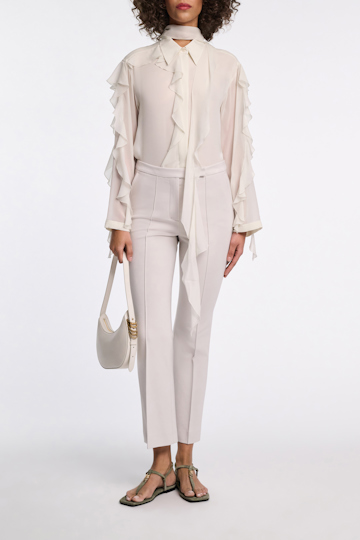 Dorothee Schumacher Bluse mit Volants shadow white