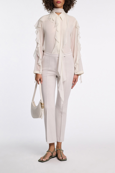 Dorothee Schumacher Bluse mit Volants shadow white