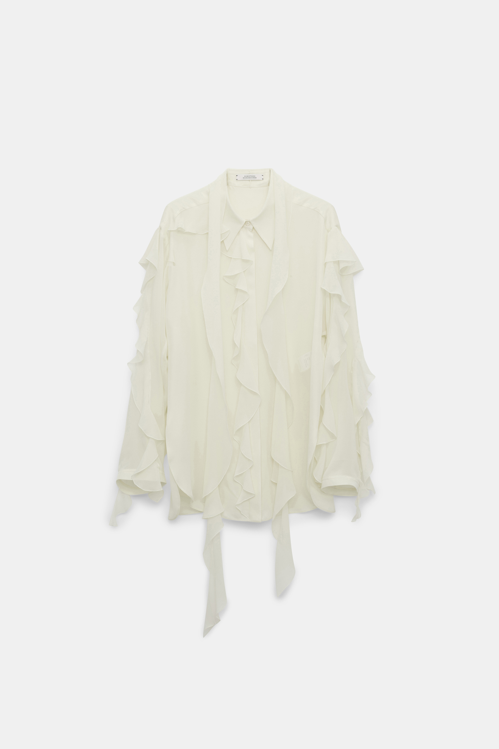 Dorothee Schumacher Bluse mit Volants shadow white