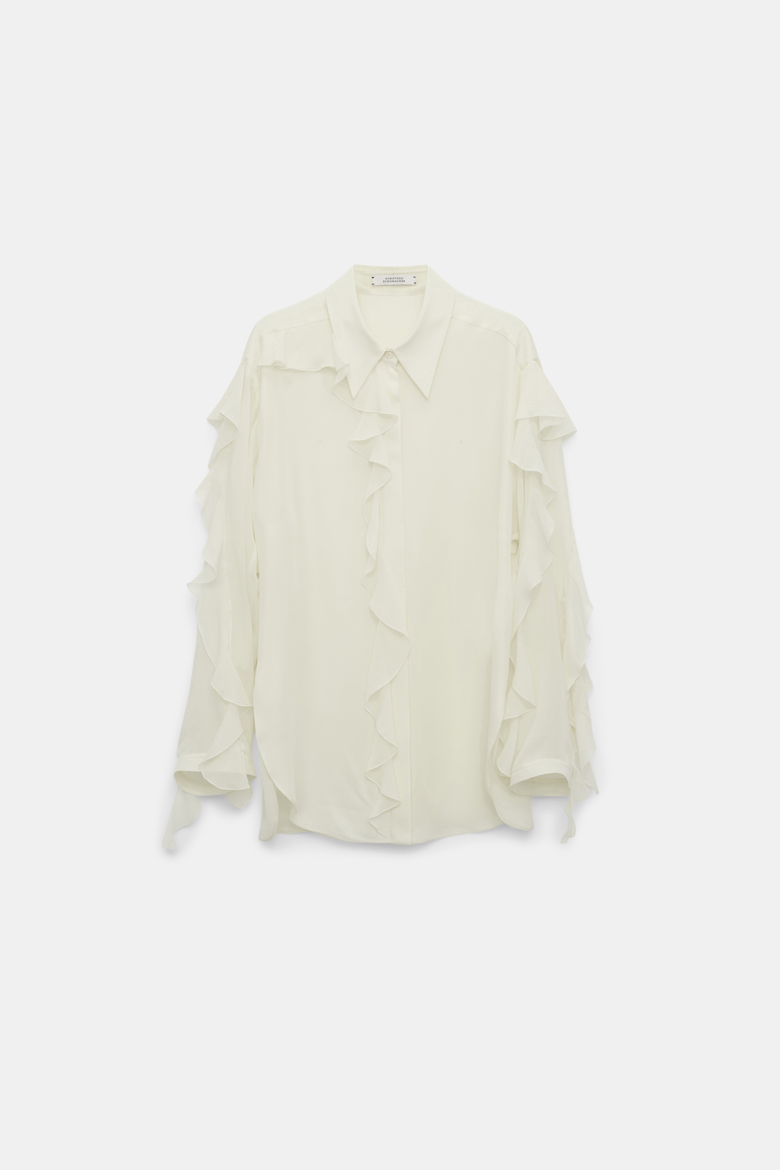 Dorothee Schumacher Bluse mit Volants shadow white
