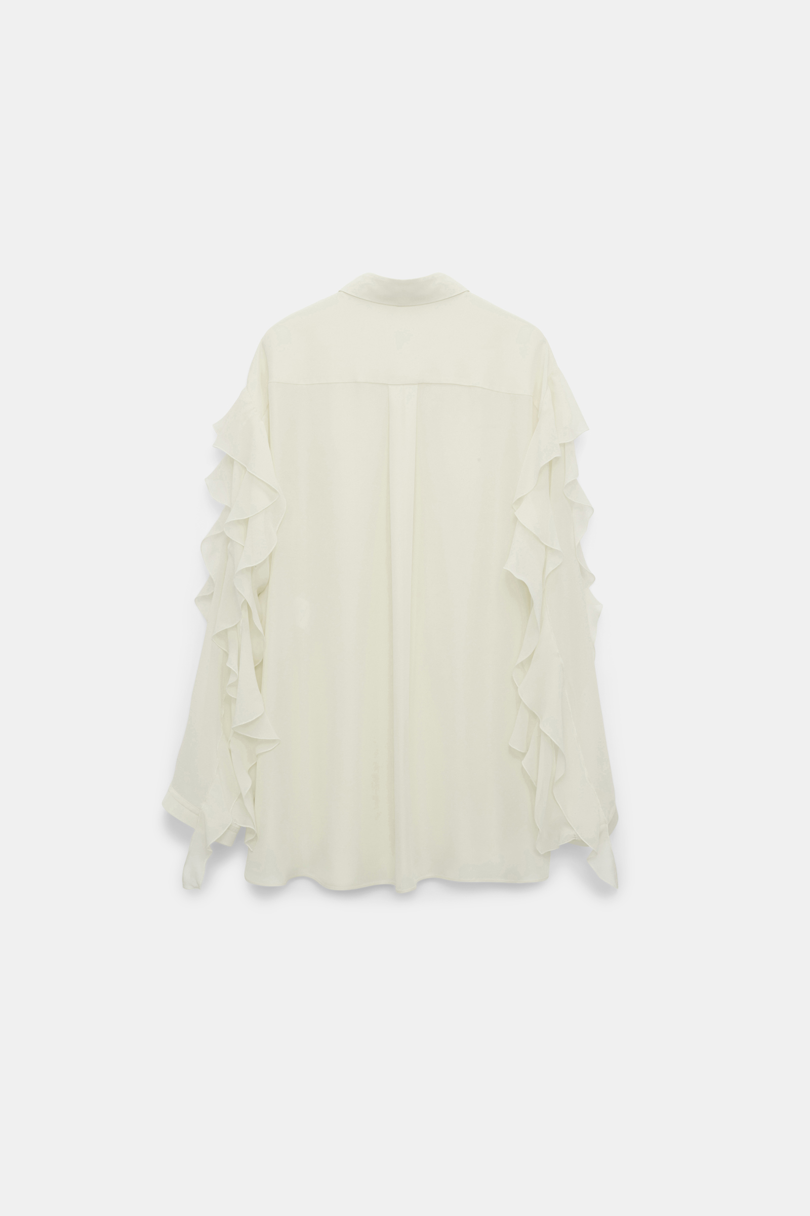 Dorothee Schumacher Bluse mit Volants shadow white