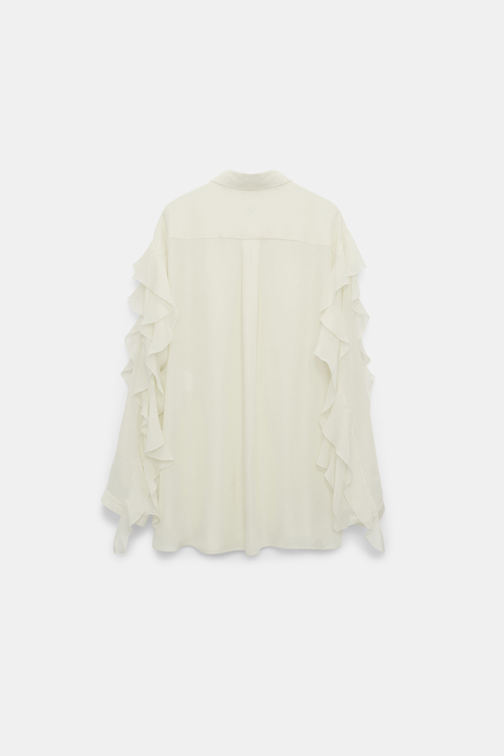 Dorothee Schumacher Bluse mit Volants shadow white