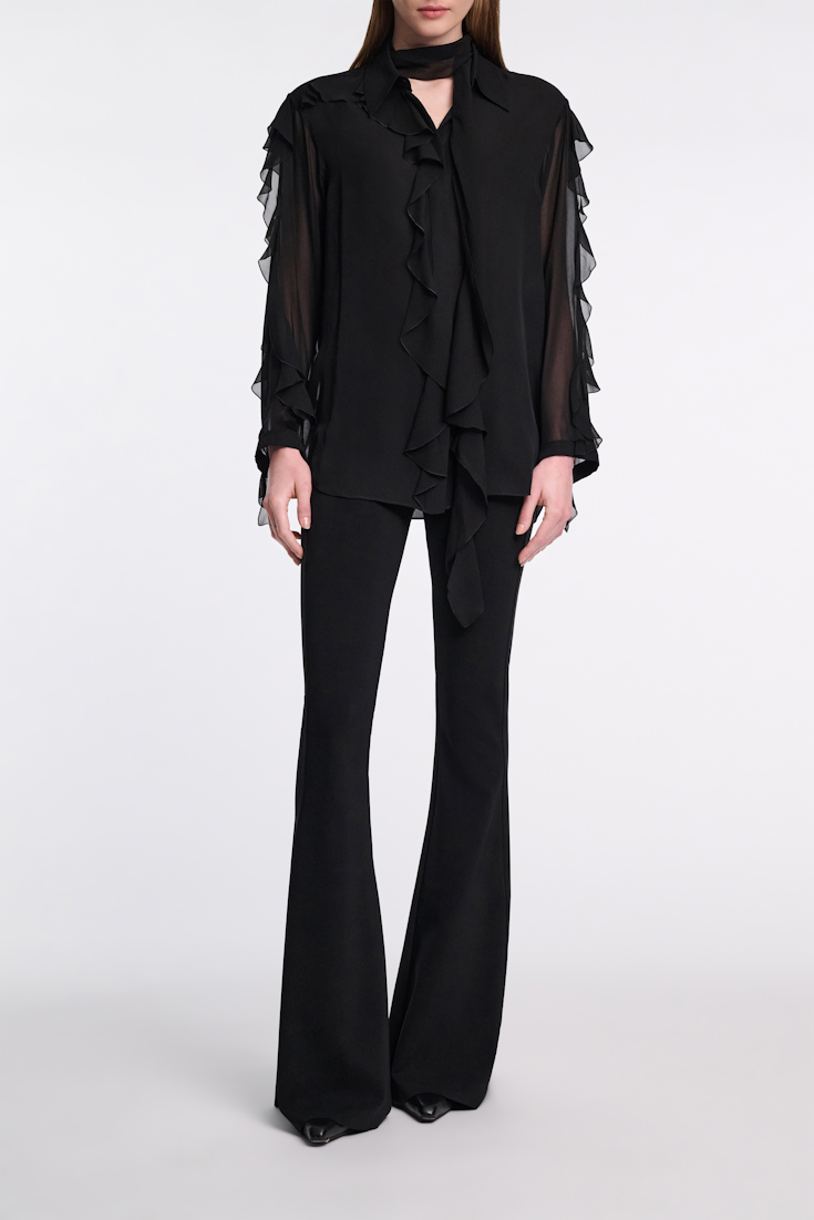 Dorothee Schumacher Bluse mit Volants pure black