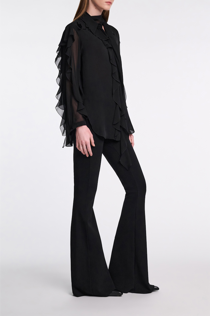 Dorothee Schumacher Bluse mit Volants pure black