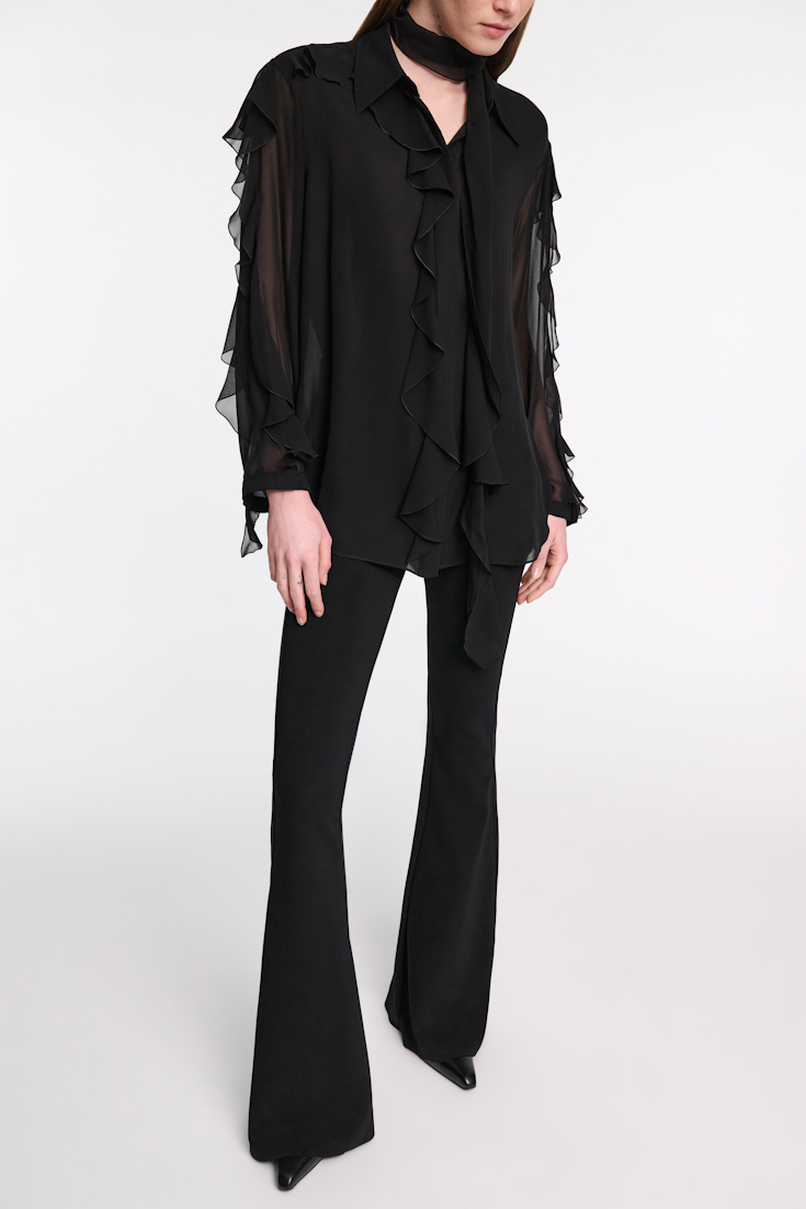 Dorothee Schumacher Bluse mit Volants pure black
