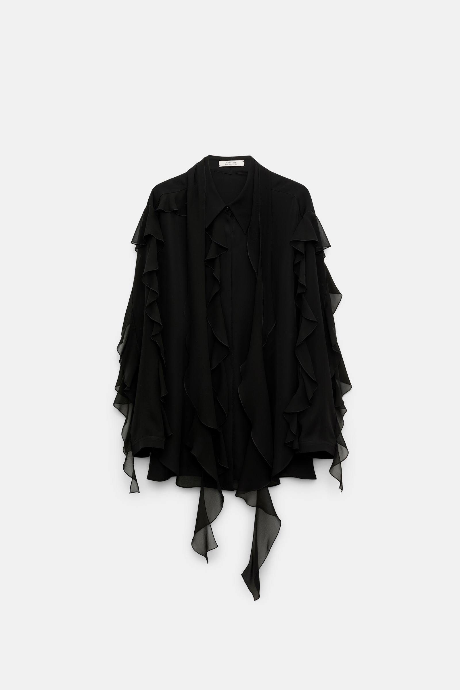 Dorothee Schumacher Bluse mit Volants pure black