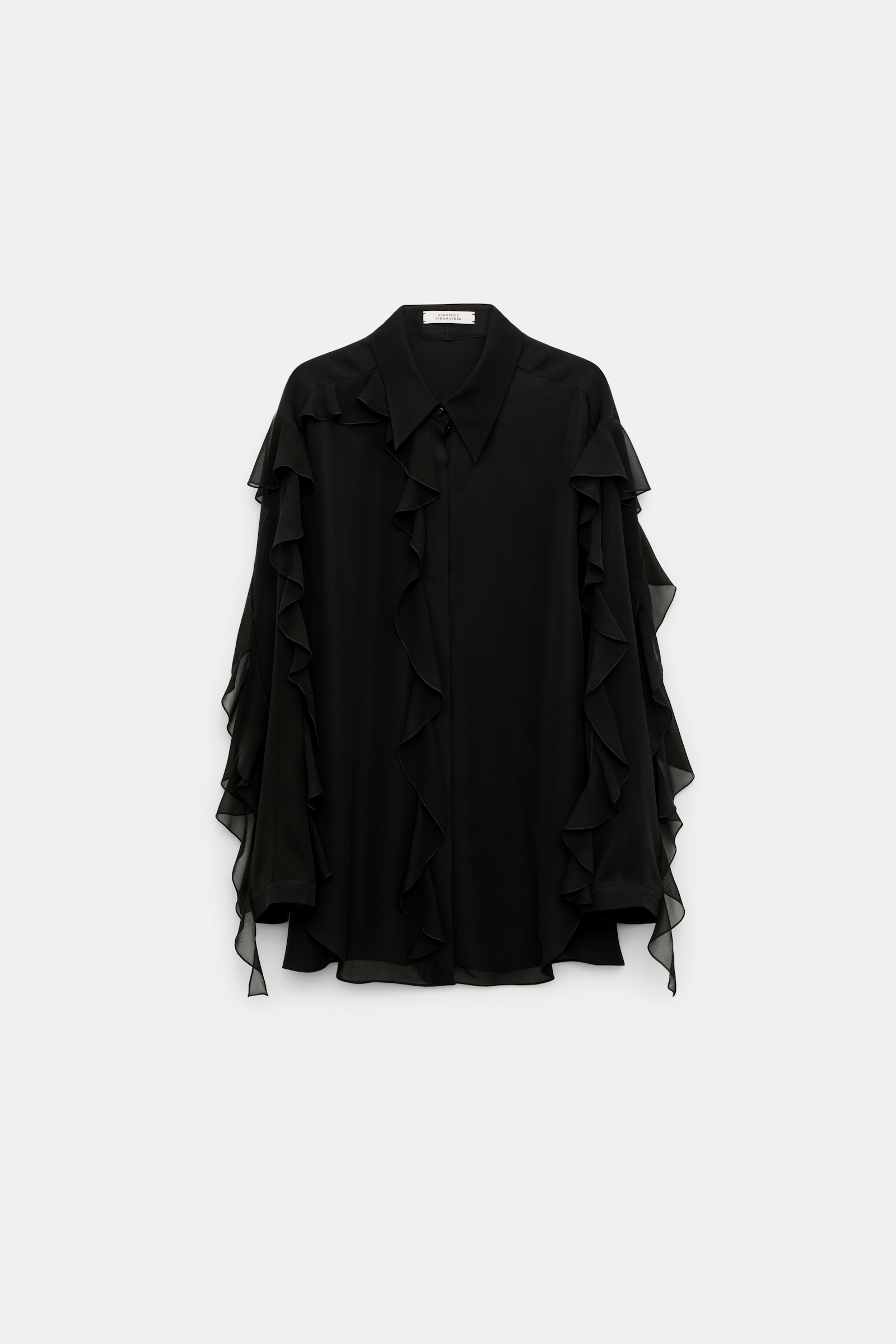 Dorothee Schumacher Bluse mit Volants pure black