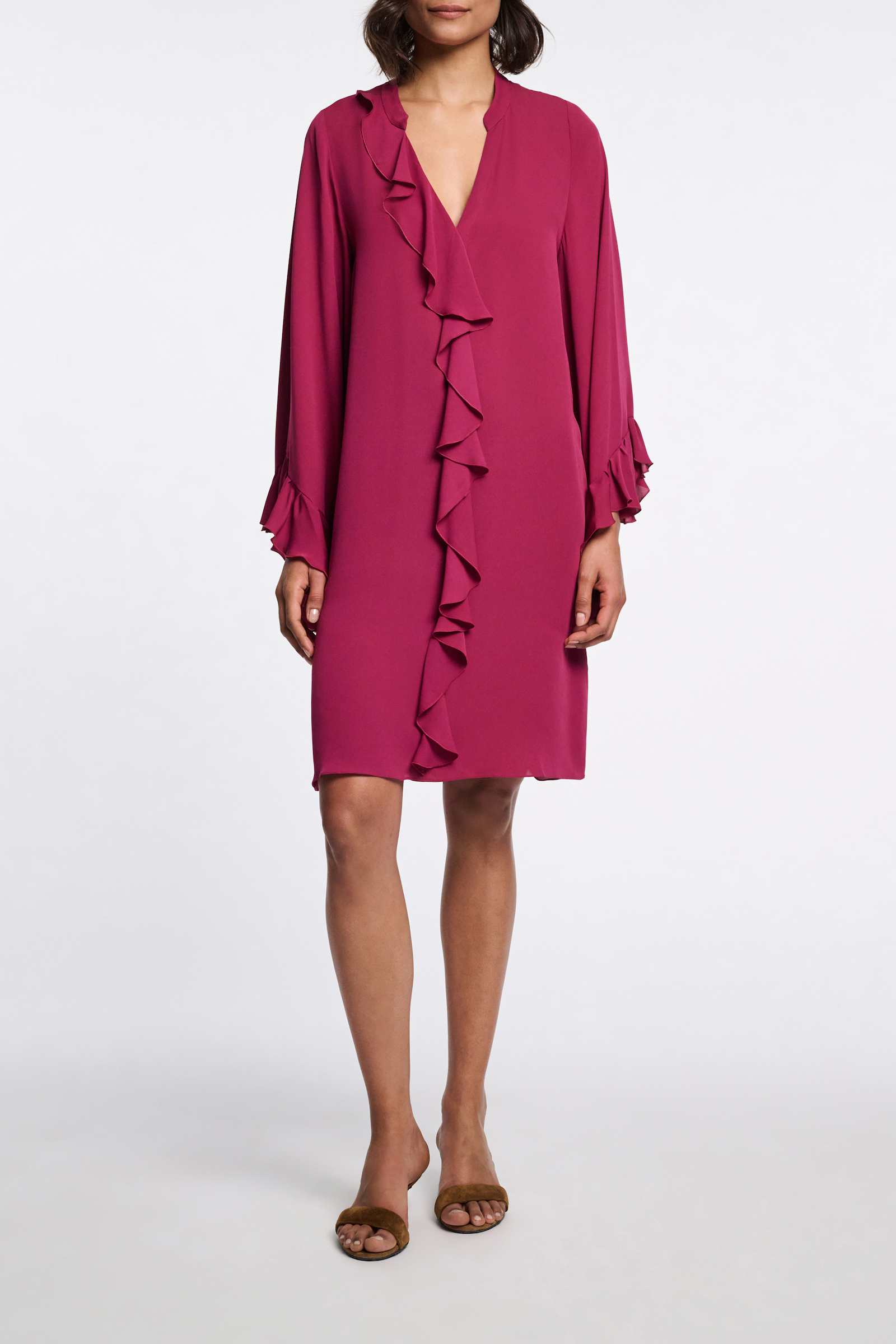 Dorothee Schumacher Kurzes Kleid mit Volant-Details berry