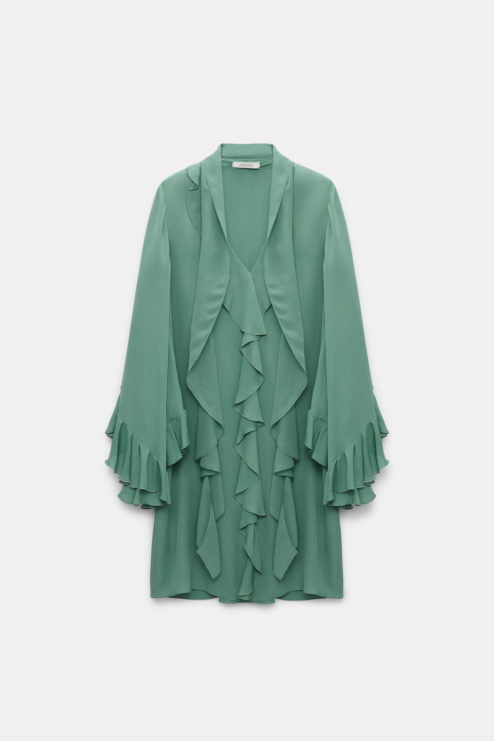 Dorothee Schumacher Kurzes Kleid mit Volant-Details jade