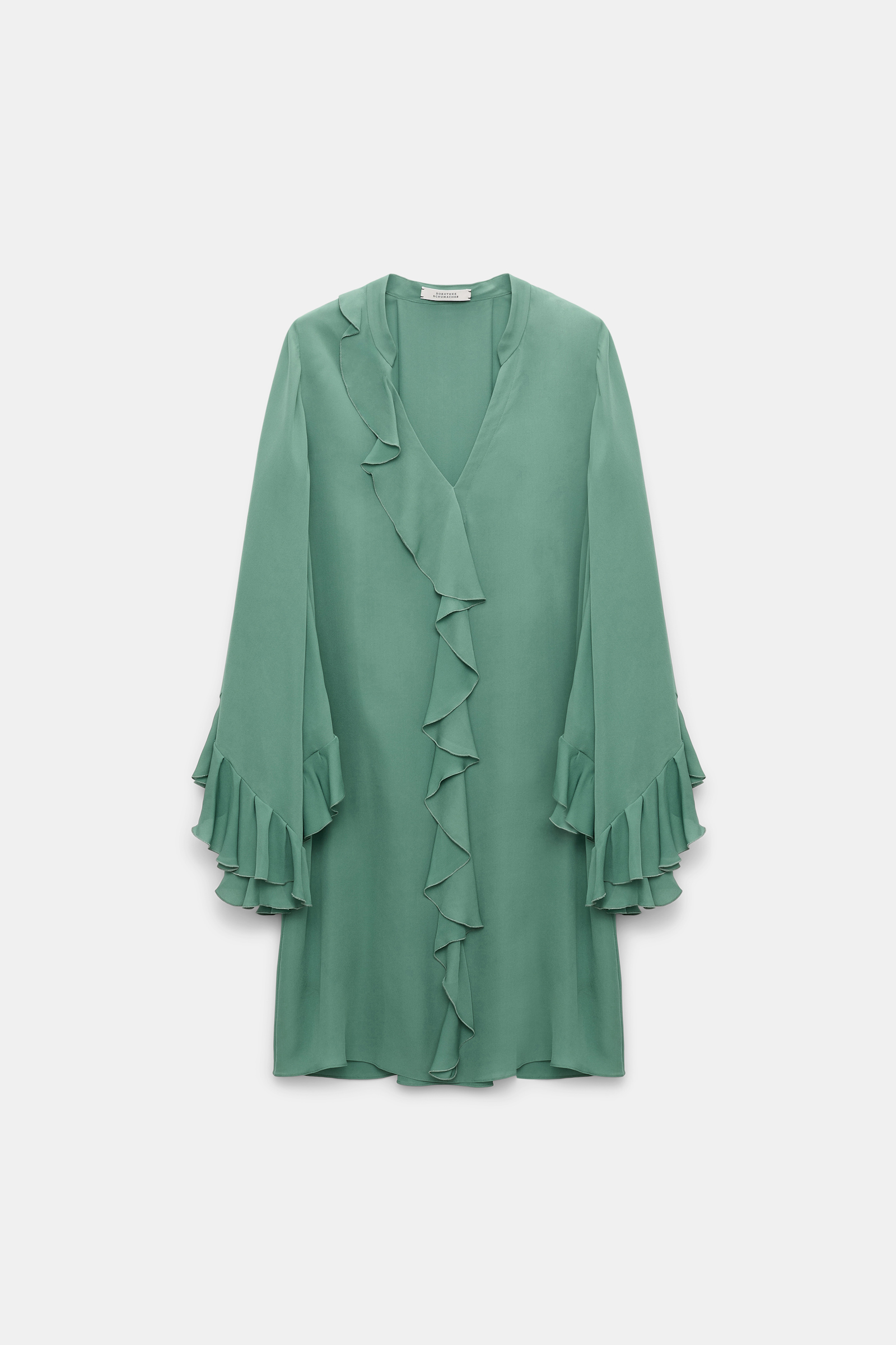 Dorothee Schumacher Kurzes Kleid mit Volant-Details jade