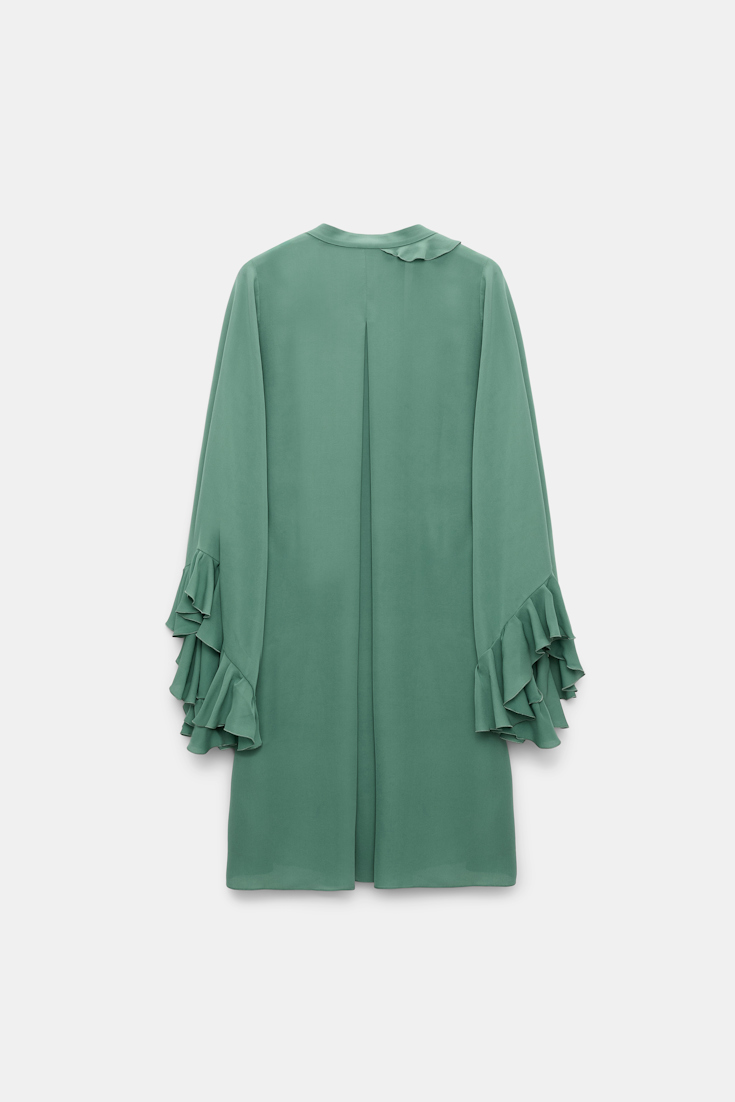 Dorothee Schumacher Kurzes Kleid mit Volant-Details jade