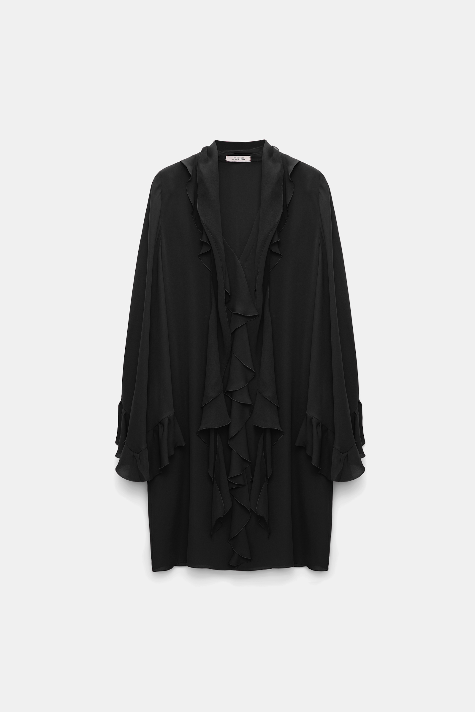 Dorothee Schumacher Kurzes Kleid mit Volant-Details pure black