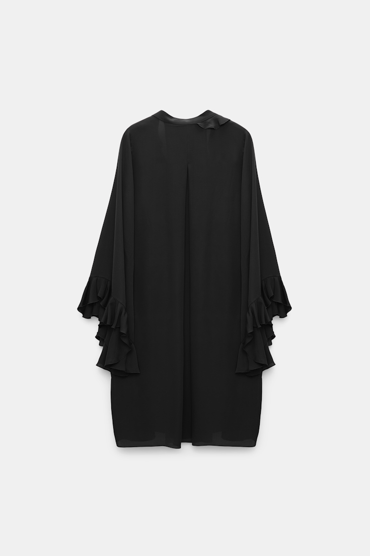 Dorothee Schumacher Kurzes Kleid mit Volant-Details pure black