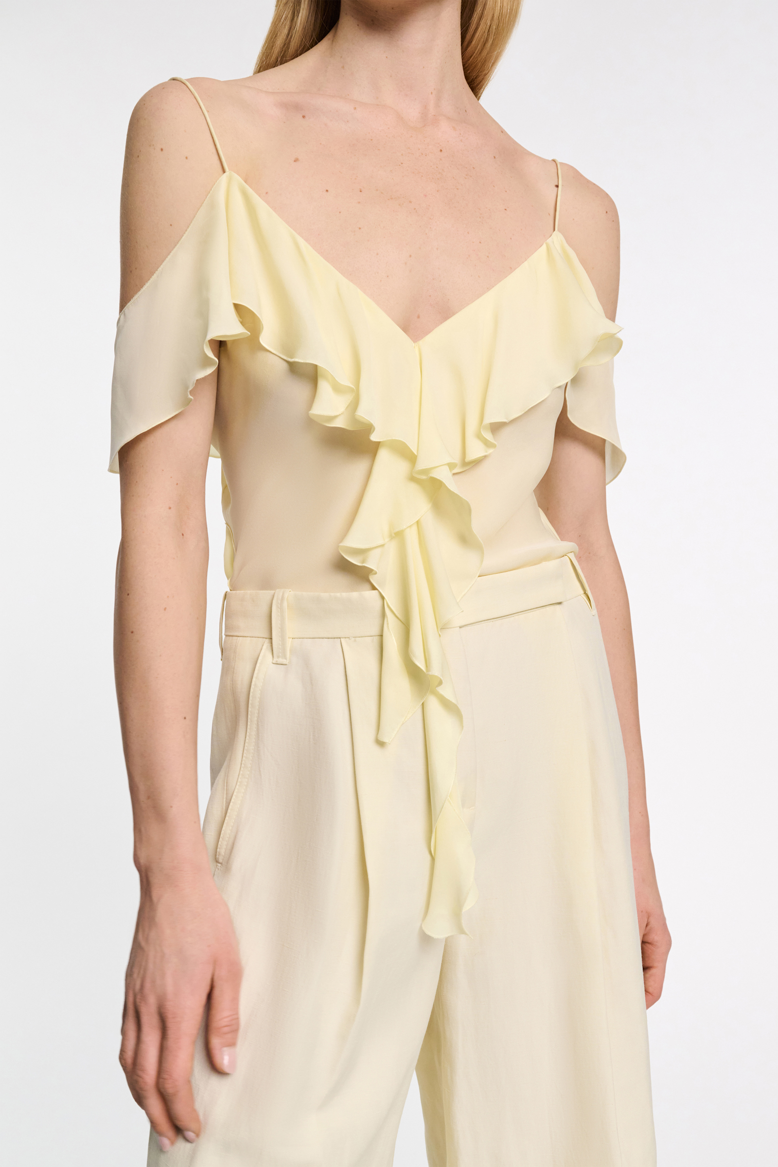 Dorothee Schumacher Top mit Volants light lemon