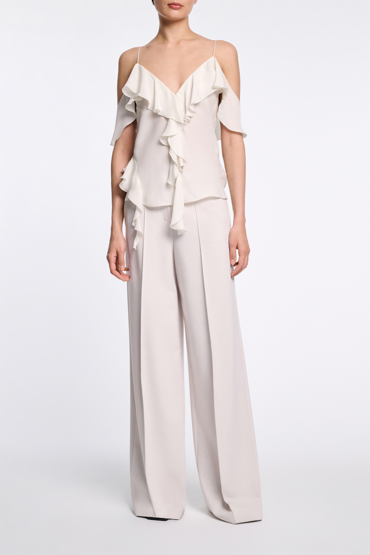 Dorothee Schumacher Top mit Volants shadow white