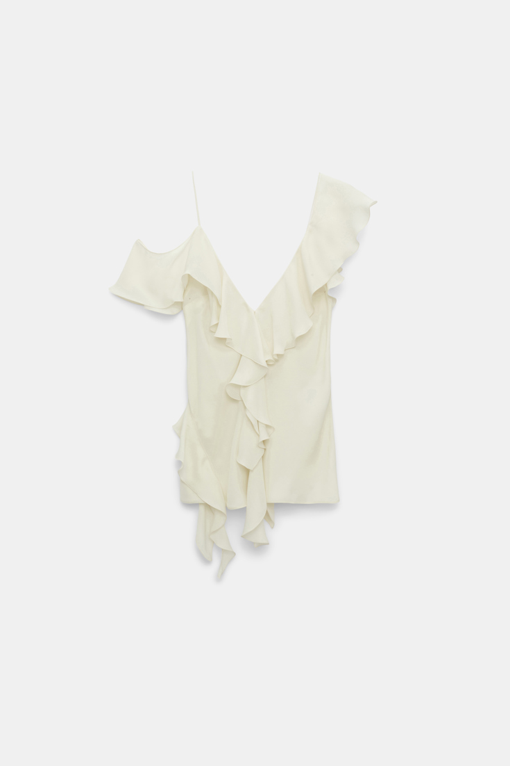 Dorothee Schumacher Top mit Volants shadow white
