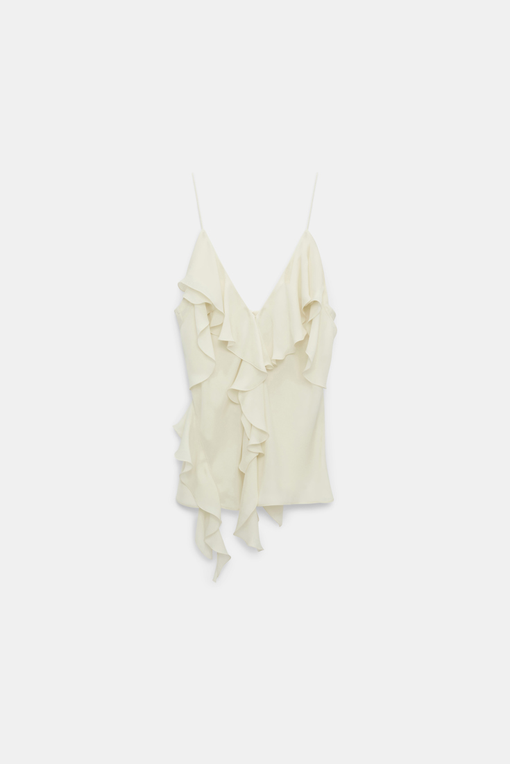 Dorothee Schumacher Top mit Volants shadow white