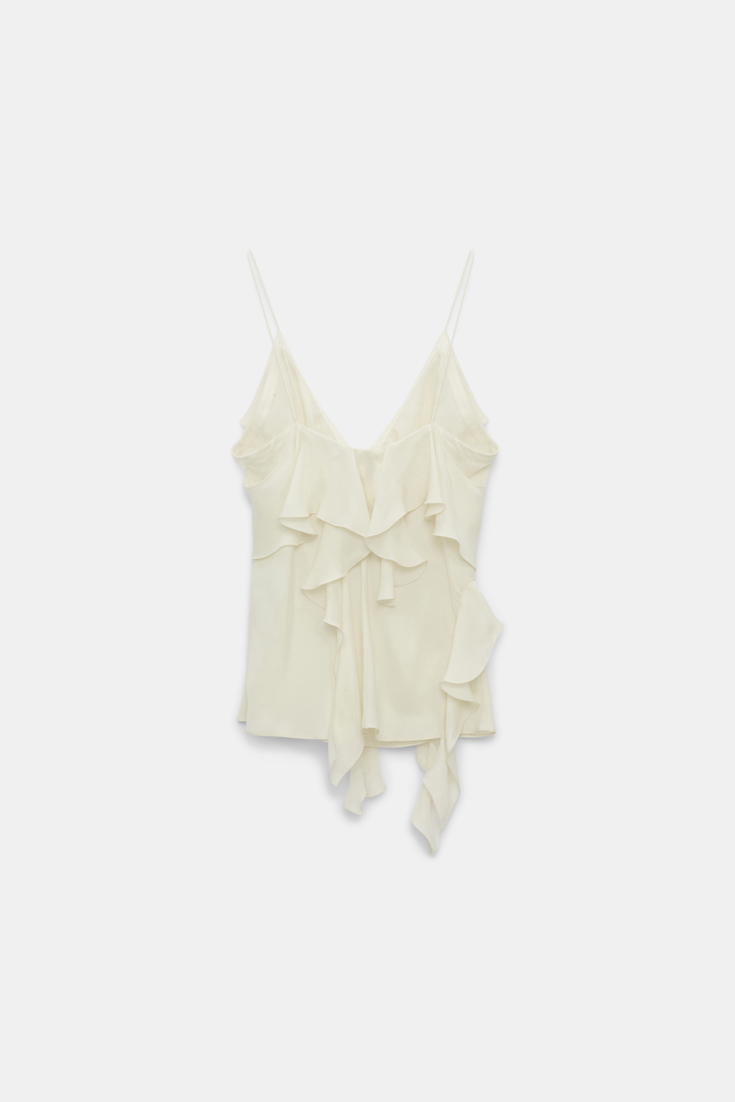 Dorothee Schumacher Top mit Volants shadow white