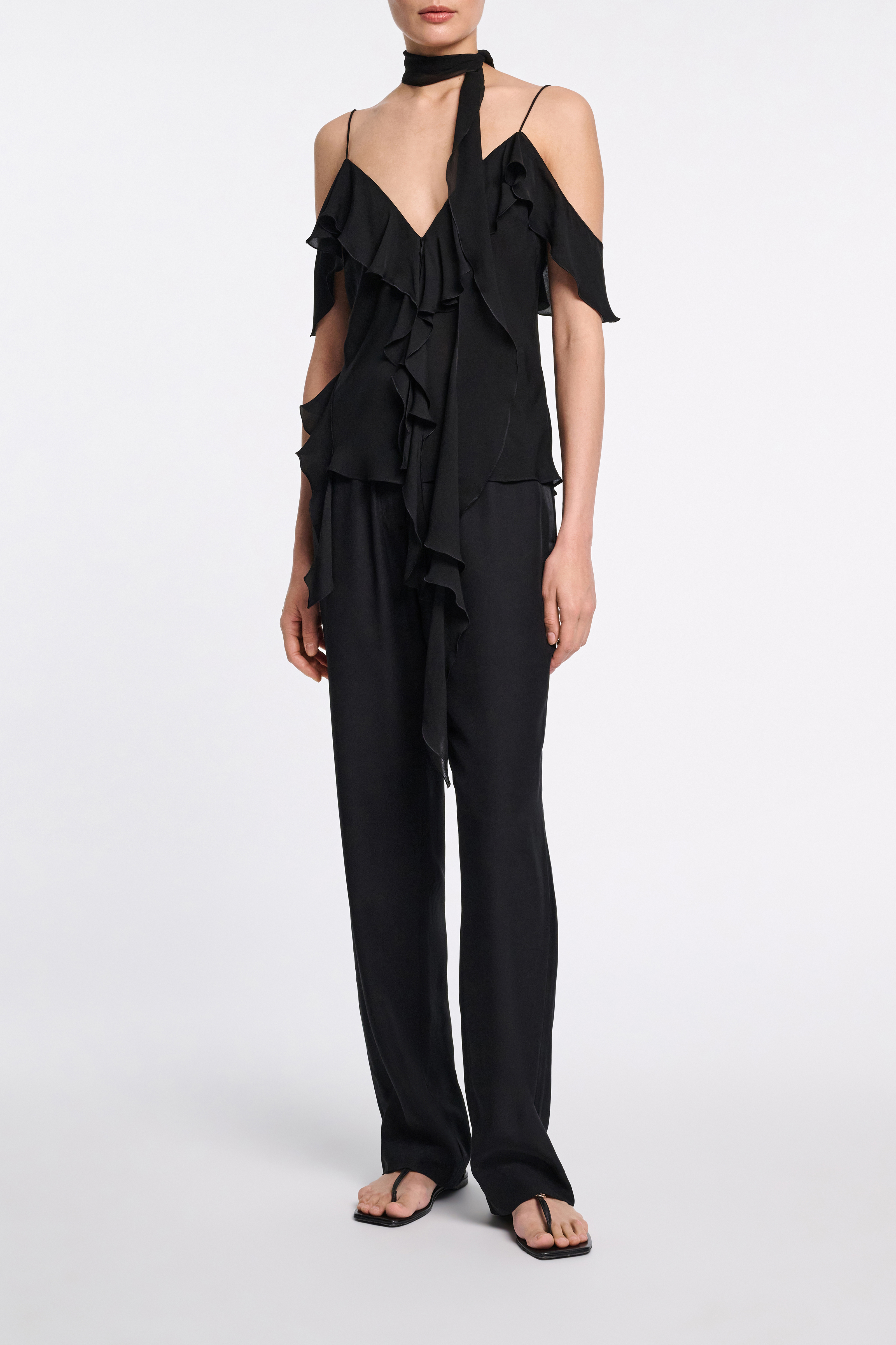 Dorothee Schumacher Silk georgette top with