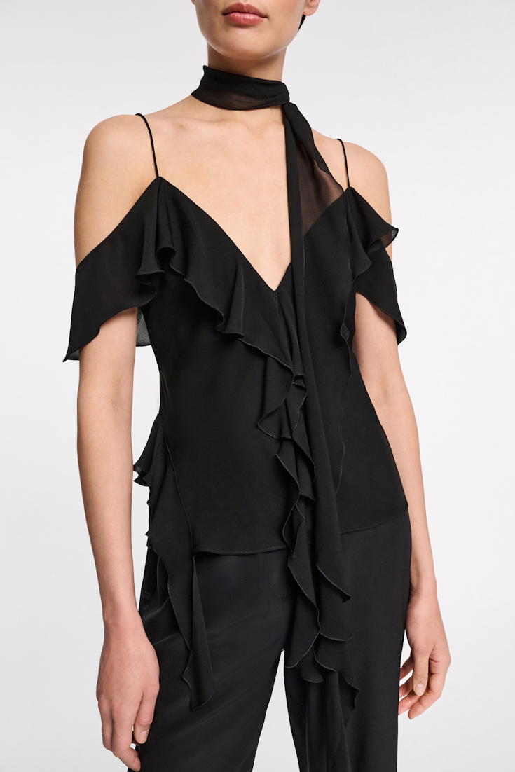 Dorothee Schumacher Top mit Volants pure black