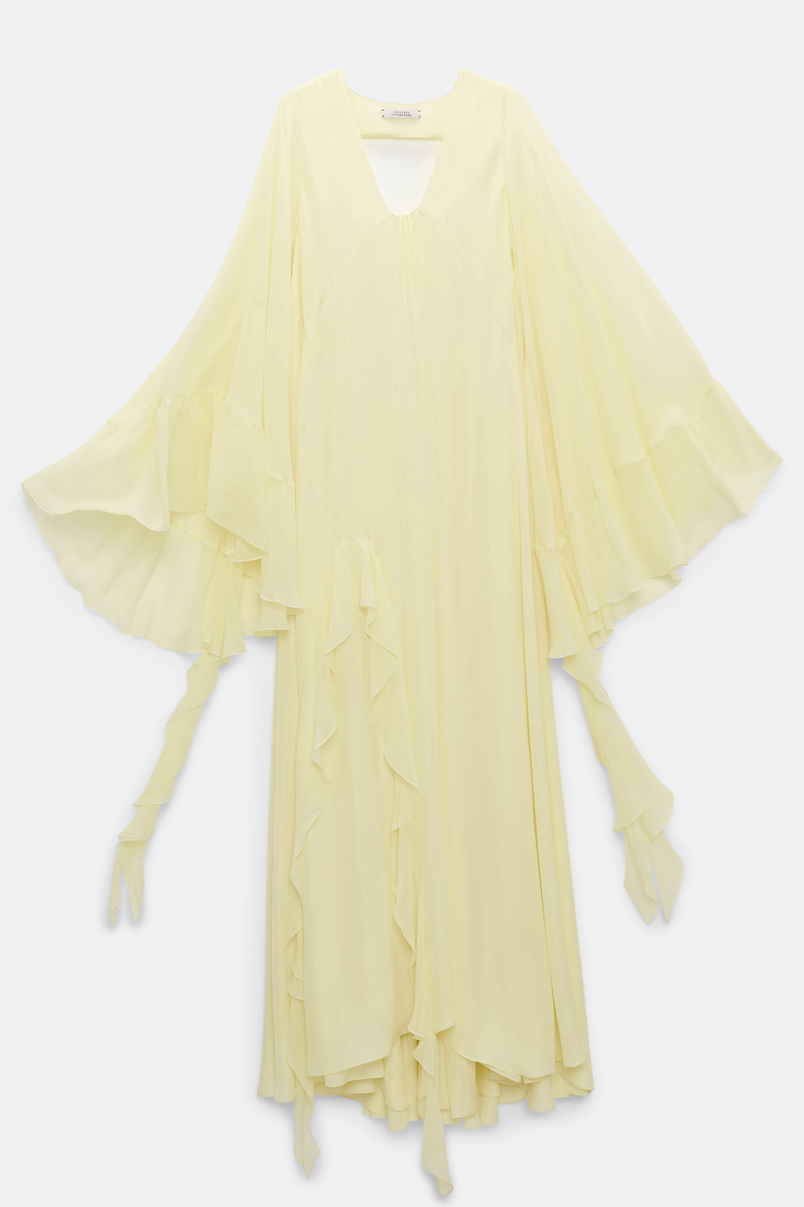 Dorothee Schumacher Maxikleid mit tiefem Rückenausschnitt light lemon