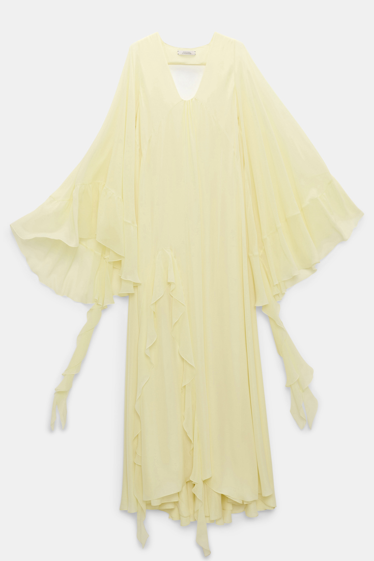 Dorothee Schumacher Maxikleid mit tiefem Rückenausschnitt light lemon