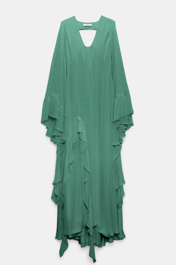 Dorothee Schumacher Silk georgette festival maxi dress jade