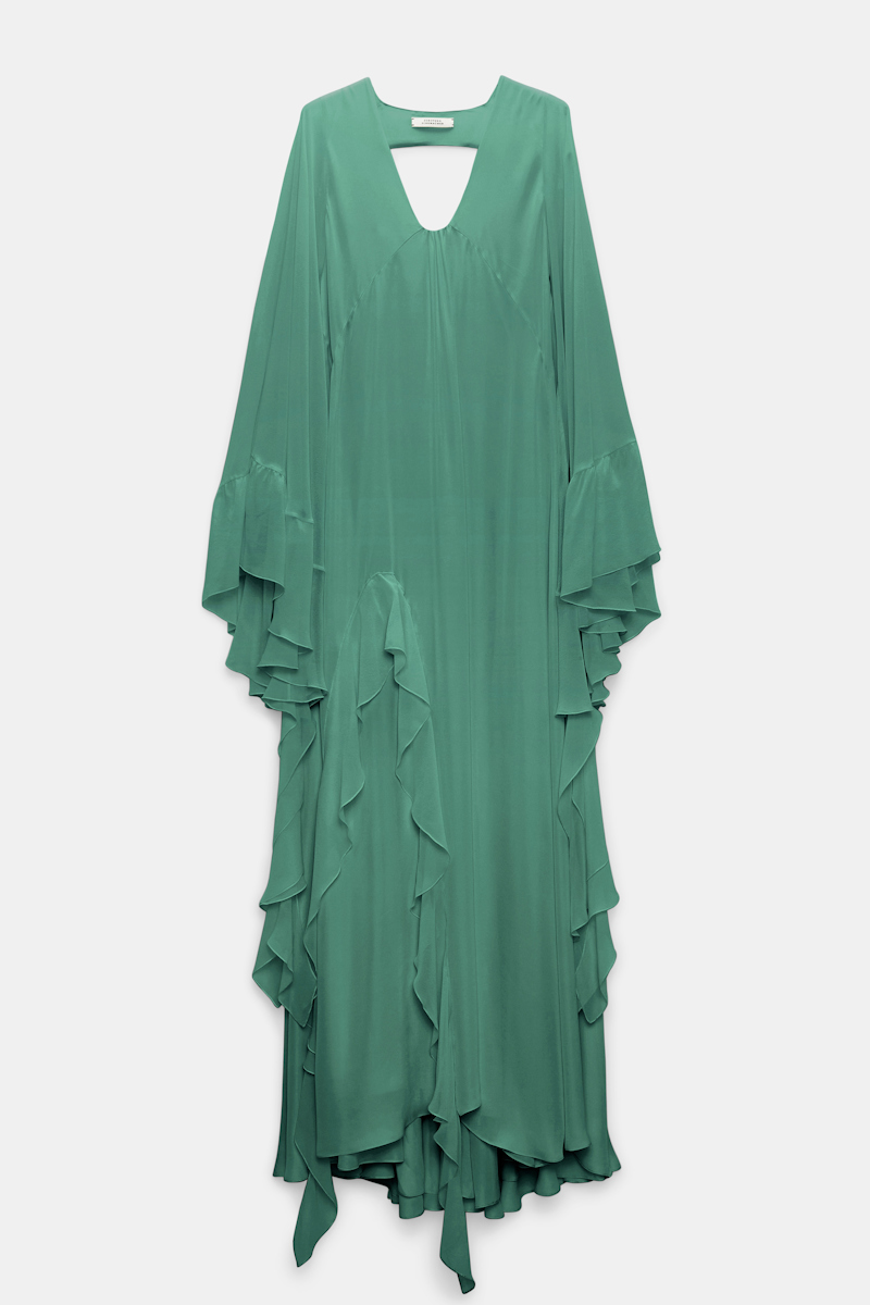 DOROTHEE SCHUMACHER SILK GEORGETTE FESTIVAL MAXI DRESS 