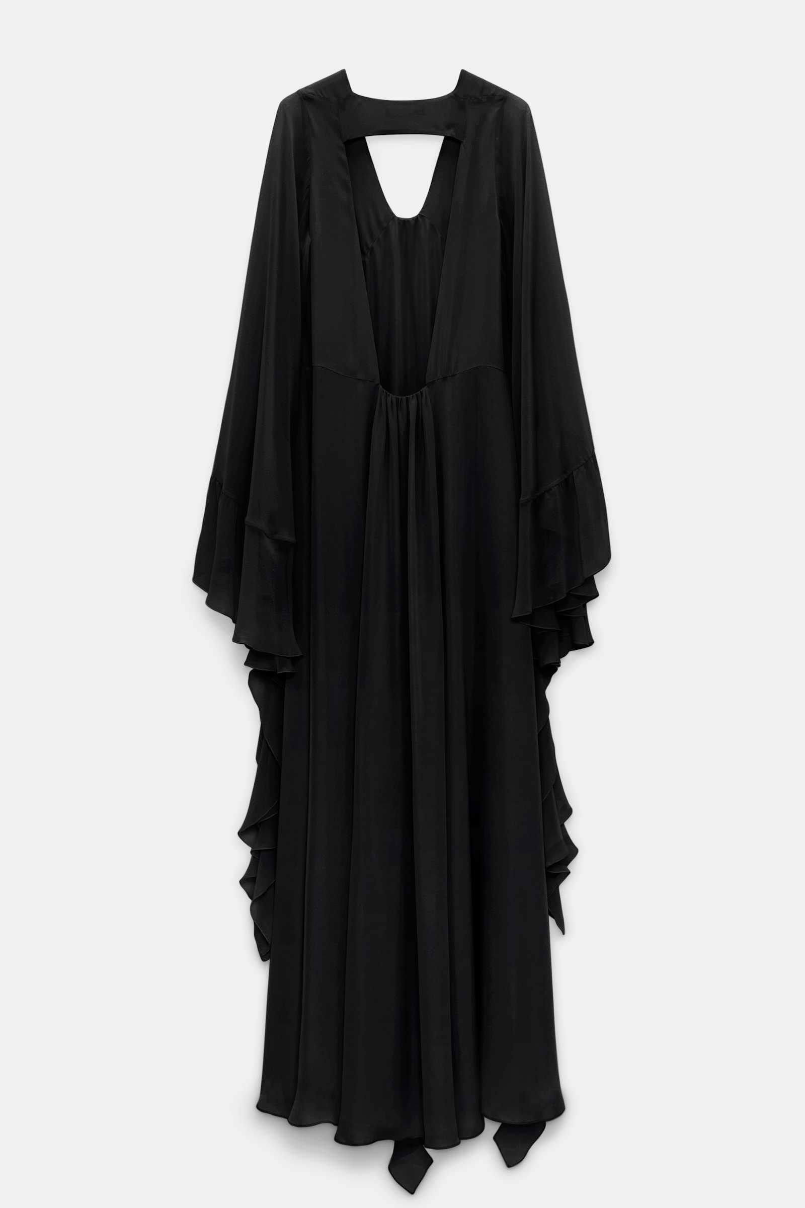 Dorothee Schumacher Silk georgette festival maxi dress pure black