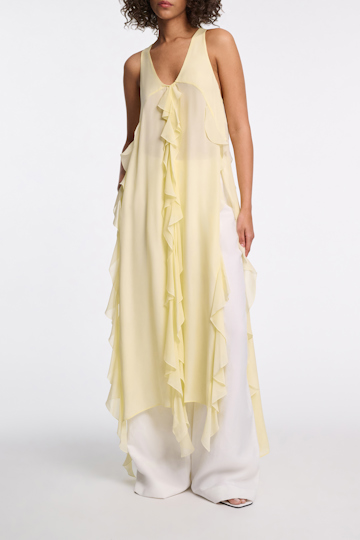 Dorothee Schumacher Silk georgette festival top light lemon
