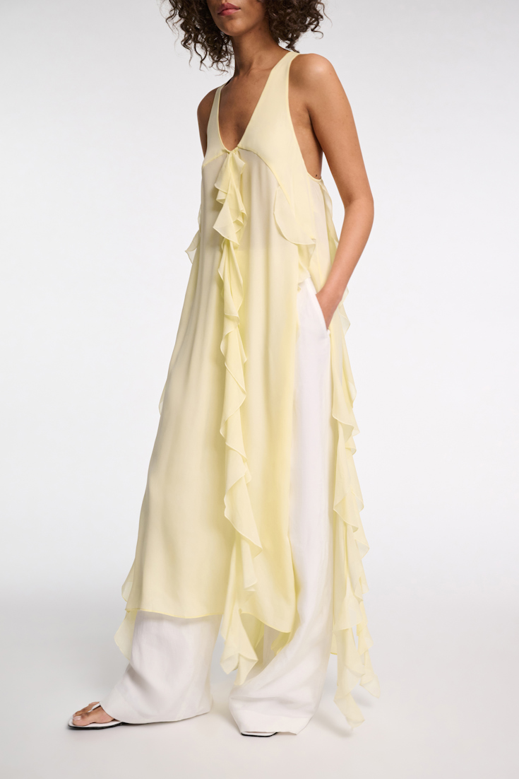 Dorothee Schumacher Silk georgette festival top light lemon