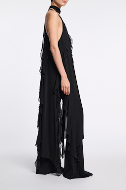 Dorothee Schumacher Silk georgette festival top pure black