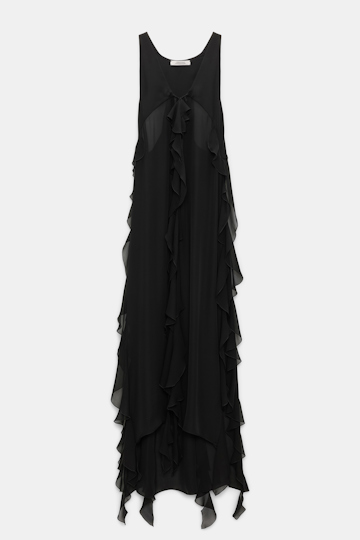Dorothee Schumacher Silk georgette festival top pure black