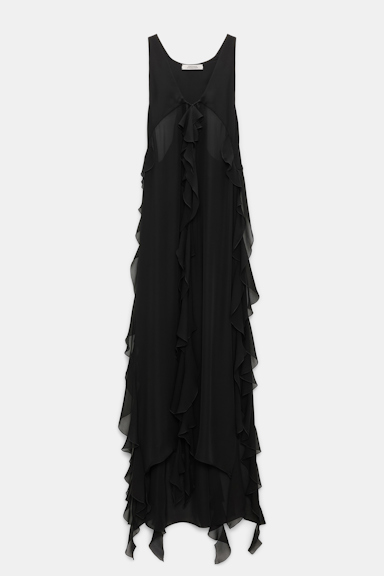 Dorothee Schumacher Silk georgette festival top pure black