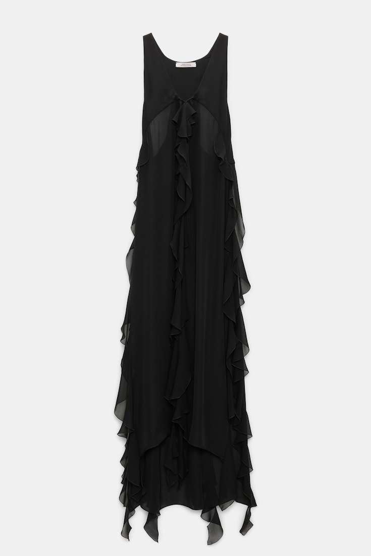 Dorothee Schumacher Silk georgette festival top pure black