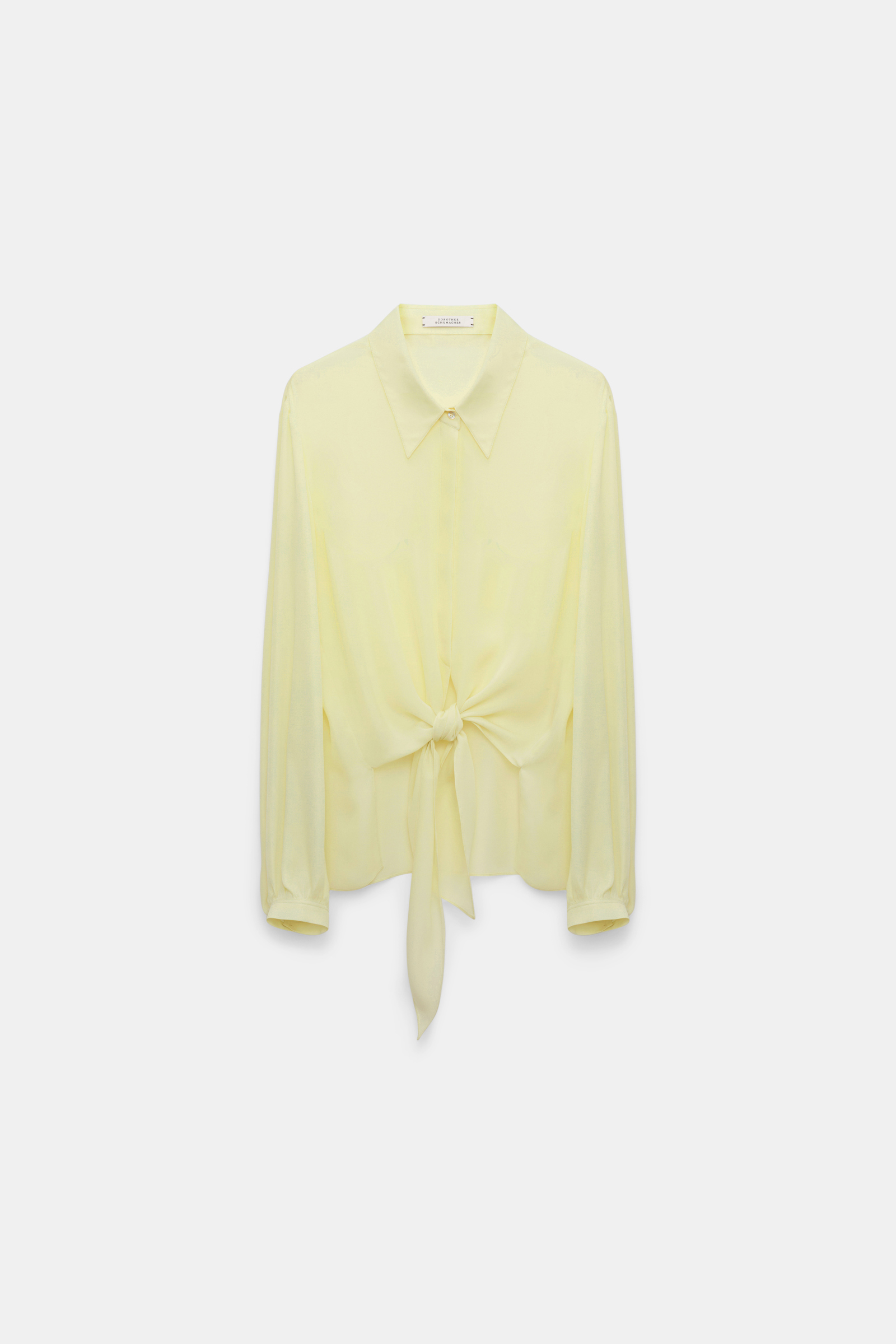 Dorothee Schumacher Silk georgette tie blouse light lemon