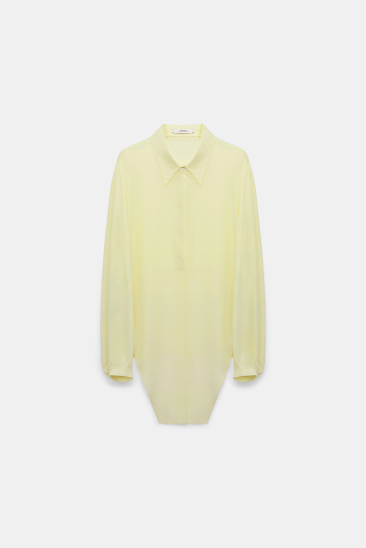 Dorothee Schumacher Silk georgette tie blouse light lemon