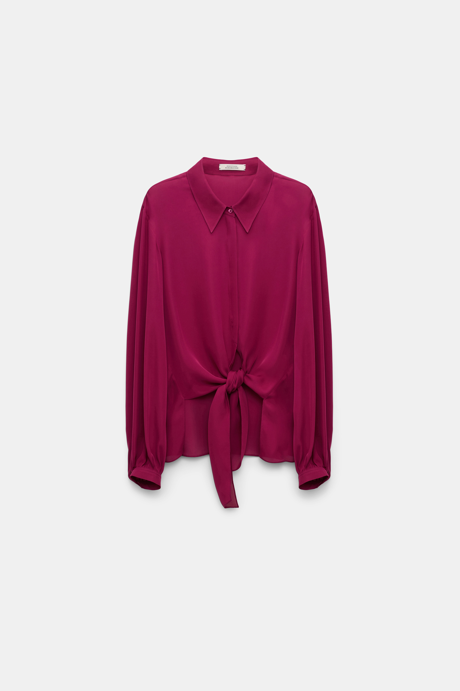 Dorothee Schumacher Silk georgette tie blouse berry