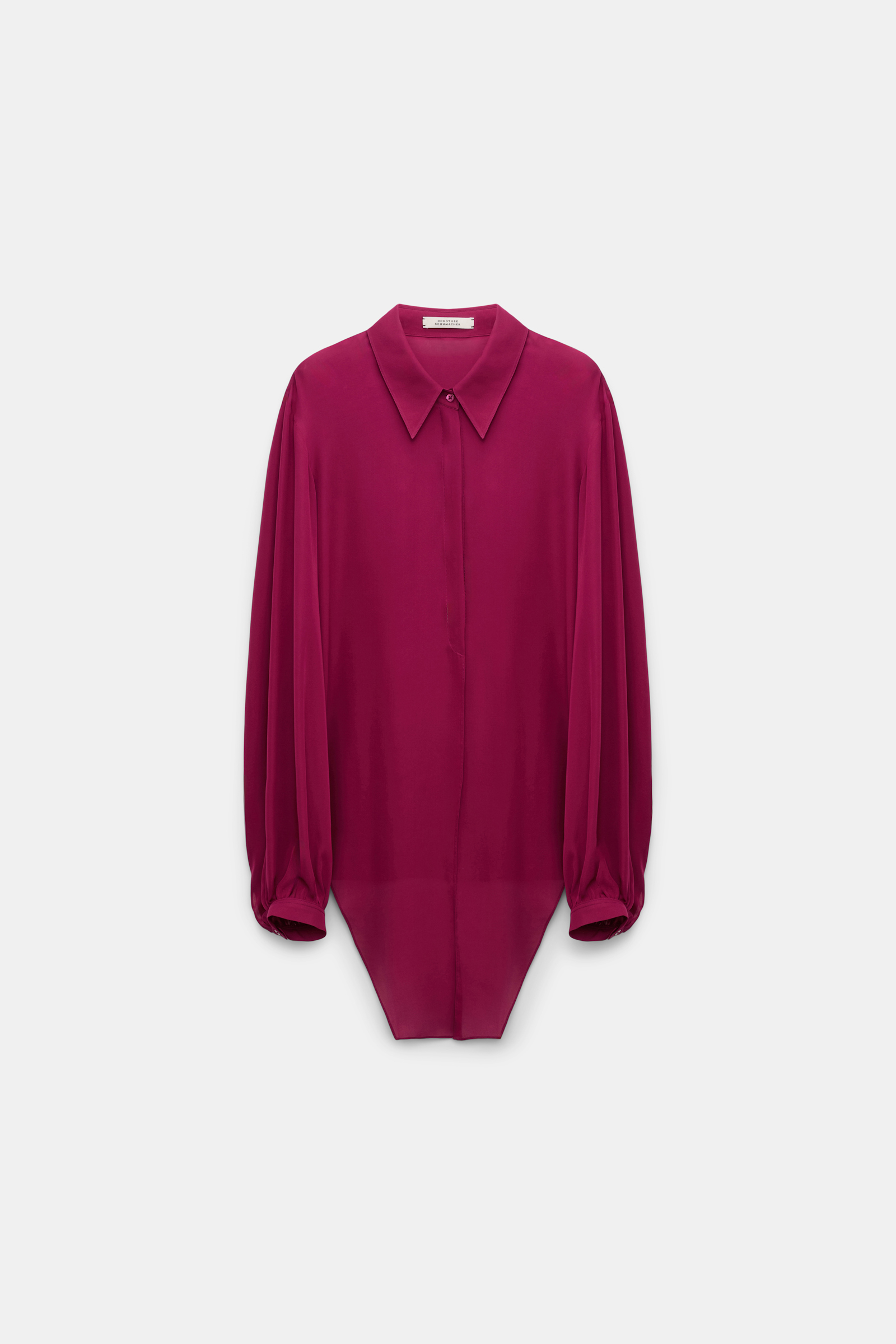 Dorothee Schumacher Silk georgette tie blouse berry