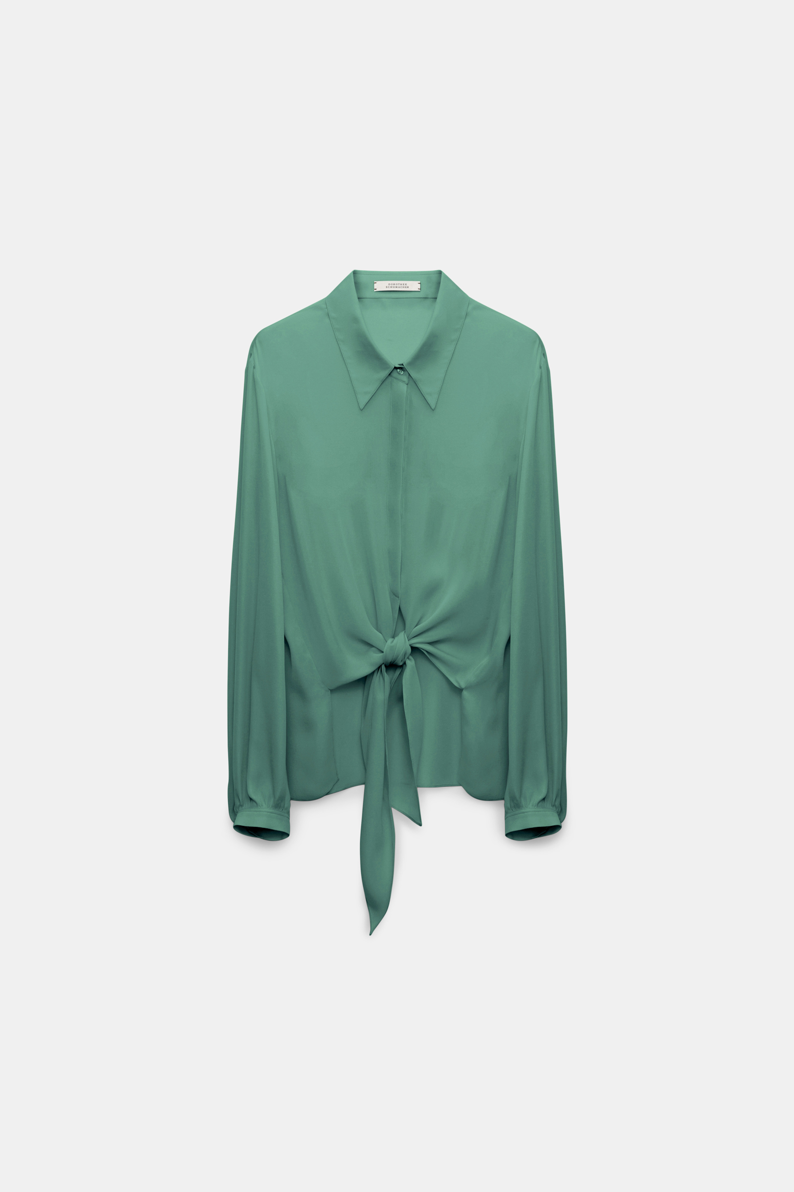 Dorothee Schumacher Bindebluse aus Seiden-Double-Georgette jade